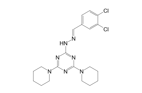 N-[(E)-(3,4-dichlorophenyl)methyleneamino]-4,6-bis(1-piperidyl)-1,3,5-triazin-2-amine