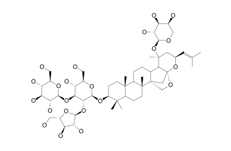 BACOPASIDE_VIII;3-O-{BETA-D-GLUCOPYRANOSYL-(1->3)-[ALPHA-L-ARABINOFURANOSYL-(1->2)]-BETA-D-GLUCOPYRANOSYL}-20-ALPHA-L-ARA