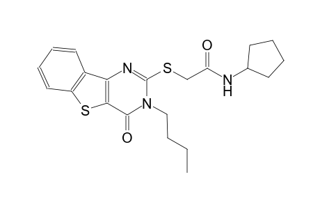 2-[(3-butyl-4-oxo-3,4-dihydro[1]benzothieno[3,2-d]pyrimidin-2-yl)sulfanyl]-N-cyclopentylacetamide