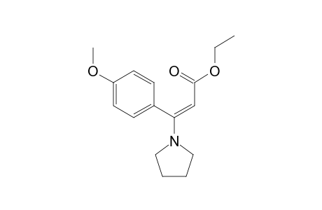 Ethyl (E)-3-(4-methoxyphenyl)-3-(pyrrolidin-1-yl)acrylate