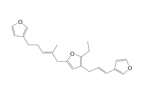 2-Ethyl-3-(1-furan-3-ylpropen-3-yl)-5-(5-furan-3-yl-2-methyl-2-pentne-1-yl)furan