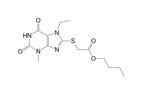 2-[(7-ethyl-2,6-diketo-3-methyl-purin-8-yl)thio]acetic acid butyl ester