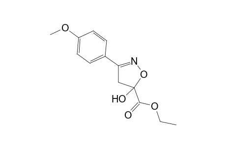 Ethyl 4,5-dihydro-5-hydroxy-3-(4-methoxyphenyl)isoxazole-5-carboxylate