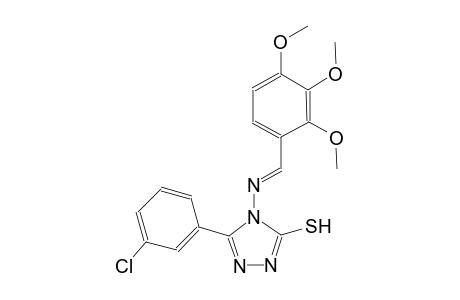5-(3-chlorophenyl)-4-{[(E)-(2,3,4-trimethoxyphenyl)methylidene]amino}-4H-1,2,4-triazol-3-yl hydrosulfide