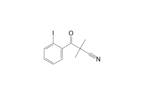 3-(2-iodophenyl)-3-keto-2,2-dimethyl-propionitrile