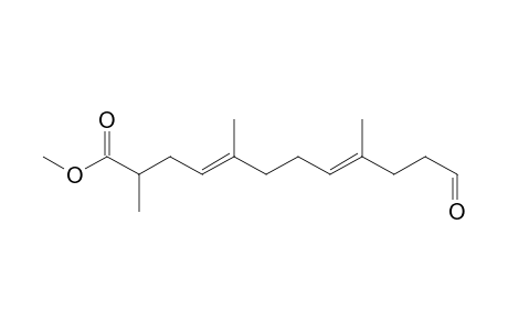 2,5,9-Trimethyl-12-oxododeca-4,8-dienoic acid, methyl ester