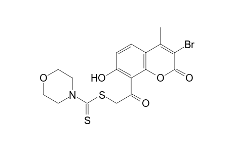 3-bromo-7-hydroxy-8-(mercaptoacetyl)-4-methylcoumarin, 8-(4-morpholinecarbodithioate)