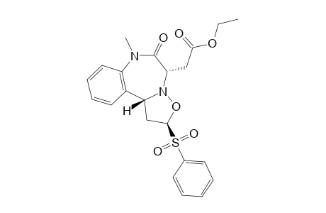 5-ETHOXYCARBONYLMETHYL-1,2,7,11B-TETRAHYDRO-7-METHYL-2-PHENYLSULFONYLISOXAZOLO-[2,3-D]-[1,4]-BENZODIAZEPIN-6(5H)-ONE