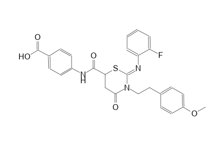 4-[({(2Z)-2-[(2-fluorophenyl)imino]-3-[2-(4-methoxyphenyl)ethyl]-4-oxotetrahydro-2H-1,3-thiazin-6-yl}carbonyl)amino]benzoic acid
