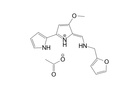 3-Methoxy-2-{[(2'-furylmethyl)amino]methylene}-5-( 1H-pyrrol-2"-yl)-2H-pyrrolium acetate