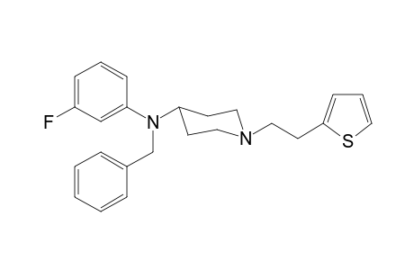 N-Benzyl-N-(3-fluorophenyl)-1-[2-(thiophen-2-yl)ethyl]piperidin-4-amine