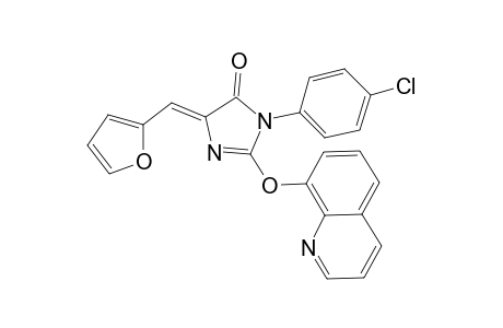 3-(4-Chloro-phenyl)-5-[1-furan-2-yl-meth-(Z)-ylidene]-2-(quinolin-8-yloxy)-3,5-dihydro-imidazol-4-one