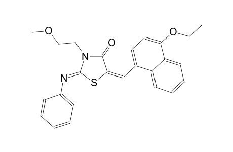 (2Z,5E)-5-[(4-ethoxy-1-naphthyl)methylene]-3-(2-methoxyethyl)-2-(phenylimino)-1,3-thiazolidin-4-one