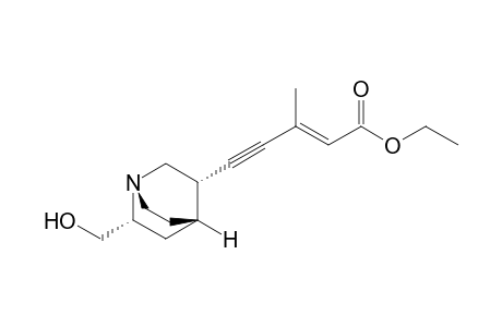 5-((1'S,2'R,4'S,5'S)-2'-Hydroxymethyl-1'-azabicyclo[2.2.2]oct-5'-yl)-3-methyl-(E)-2-penten-4-ynoic acid ethyl ester