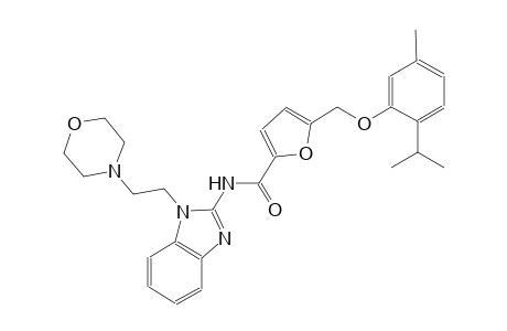 5-[(2-isopropyl-5-methylphenoxy)methyl]-N-{1-[2-(4-morpholinyl)ethyl]-1H-benzimidazol-2-yl}-2-furamide