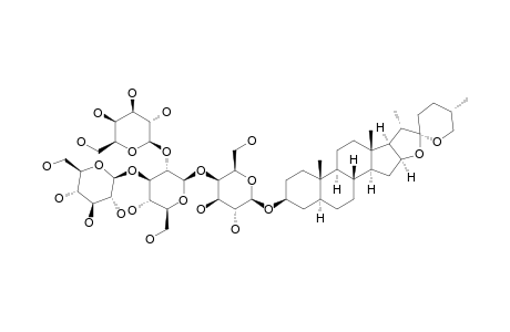 #5;25S-5-ALPHA-SPIROSTAN-3-BETA-OL-3-O-BETA-D-GALACTOPYRANOSYL-(1->2)-O-[BETA-D-GLUCOPYRANOSYL-(1->3)]-O-BETA-D-GLUCOPYRAOSYL-(1->4)-BETA-D-GALACTOPYRANOSIDE