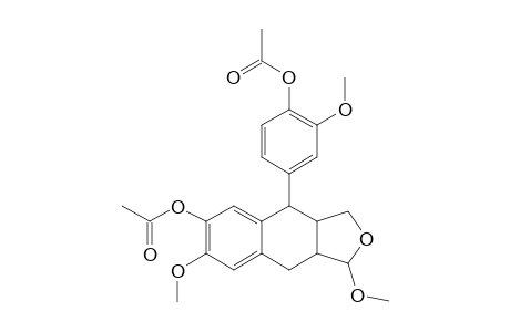 (1R,3AR,4S,9AR)-4-(4'-ACETOXY-3'-METHOXYPHENYL-1,7-DIMETHOXY-1,3,3A,4,9,9A-HEXAHYDRONAPHTHO-[2.3-C]-FURAN-6-YL-ACETATE;METHYL-ALPHA-CONIDENDRAL-DIACETATE