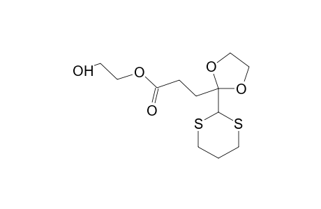 1,3-Dioxolan-2-ylpropanoic acid, 2-(1,3-dithian-2-yl)-, 2-hydroxyethyl ester