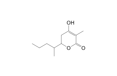 4-Hydroxy-3-methyl-6-pentan-2-yl-5,6-dihydro-2H-pyran-2-one