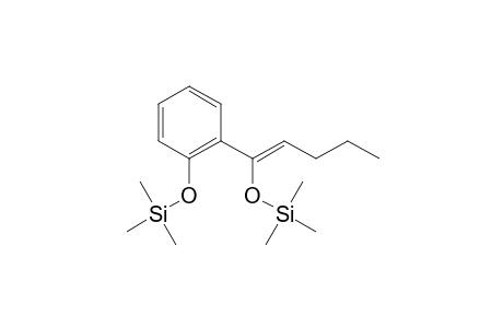 Silylation artifact, bis(trimethylsilyl) derivative of 2-pentanoylphenol