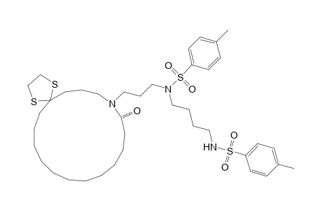 Benzenesulfonamide, 4-methyl-N-[4-[[(4-methylphenyl)sulfonyl]amino]butyl]-N-[3-(10-oxo-1, 4-dithia-9-azaspiro[4.16]heneicos-9-yl)propyl]-