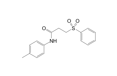 N-(4-Methylphenyl)-3-(phenylsulfonyl)propanamide