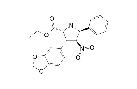 3-(1,3-Benzodioxol-5-yl)-2-ethoxycarbonyl-N-methyl-4-nitro-5-phenylpyrrolidine