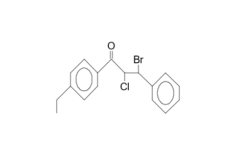 erythro-3-Bromo-2-chloro-4'-ethyl-3-phenyl-propiophenone