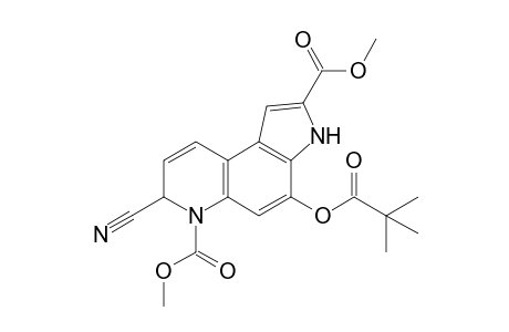 7-cyano-4-(2,2-dimethyl-1-oxopropoxy)-3,7-dihydropyrrolo[3,2-f]quinoline-2,6-dicarboxylic acid dimethyl ester