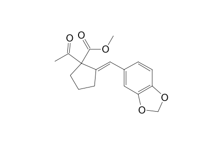(E)-methyl 1-acetyl-2-(benzo[d][1,3]dioxol-5-ylmethylene)cyclopentanecarboxylate