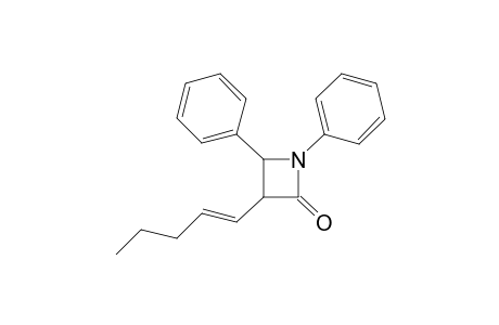 trans,cis-1,4-Diphenyl-3-(pent-1-enyl)azetidin-2-one