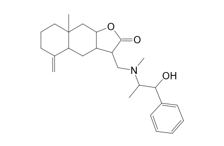 3-[[(1-hydroxy-1-phenylpropan-2-yl)-methylamino]methyl]-8a-methyl-5-methylene-3a,4,4a,6,7,8,9,9a-octahydro-3H-benzo[f]benzofuran-2-one