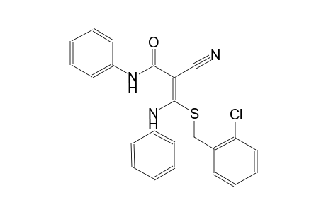 2-propenamide, 3-[[(2-chlorophenyl)methyl]thio]-2-cyano-N-phenyl-3-(phenylamino)-, (2E)-