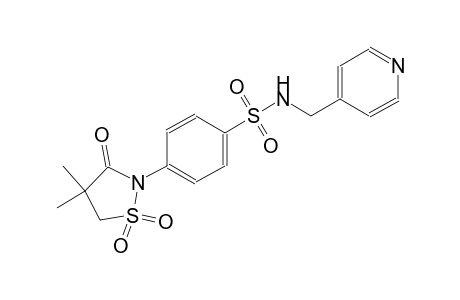 benzenesulfonamide, 4-(4,4-dimethyl-1,1-dioxido-3-oxo-2-isothiazolidinyl)-N-(4-pyridinylmethyl)-