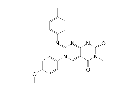 Pyrimido[4,5-d]pyrimidine-2,4(1H,3H)-dione, 6,7-dihydro-6-(4-methoxyphenyl)-1,3-dimethyl-7-[(4-methylphenyl)imino]-