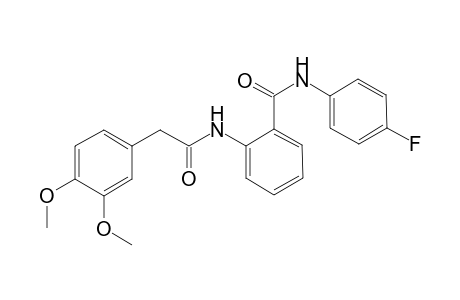 Benzeneacetamide, N-[2-[[(4-fluorophenyl)amino]carbonyl]phenyl]-3,4-dimethoxy-