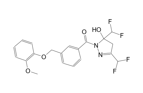 3,5-bis(difluoromethyl)-1-{3-[(2-methoxyphenoxy)methyl]benzoyl}-4,5-dihydro-1H-pyrazol-5-ol