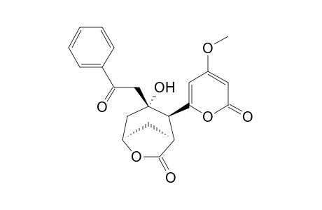 (1R,3R,4S,5S)-3-hydroxy-4-(4-methoxy-6-oxo-2-pyranyl)-3-phenacyl-7-oxabicyclo[3.2.1]octan-6-one