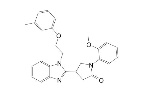 1-(2-methoxyphenyl)-4-{1-[2-(3-methylphenoxy)ethyl]-1H-benzimidazol-2-yl}-2-pyrrolidinone