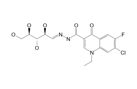 N'-D-ALDEHYDOXYLOSYL-(7-CHLORO-1-ETHYL-6-FLUORO-1,4-DIHYDRO-4-OXOQUINOLIN-3-YL)-CARBOHYDRAZIDE