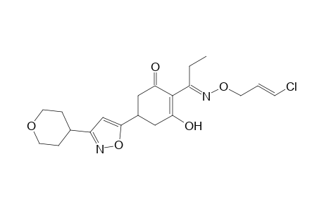 2-Cyclohexen-1-one, 2-[1-[[(3-chloro-2-propenyl)oxy]imino]propyl]-3-hydroxy-5-[3-(tetrahydro-2H-pyran-4-yl)-5-isoxazolyl]-