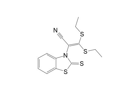 3,3-BIS-(ETHYLTHIO)-2-(2-THIOXO-BENZO-2H-1,3-THIAZOL-3-YL)-ACRYLNITRILE