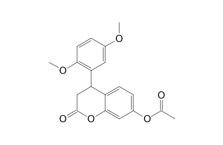 (+/-)-7-ACETOXY-4-(2',5'-DIMETHOXYPHENYL)-3,4-DIHYDROCOUMARIN