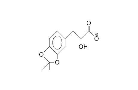 3-(3,4-Isopropylidenedioxy-phenyl)-lactic acid, anion