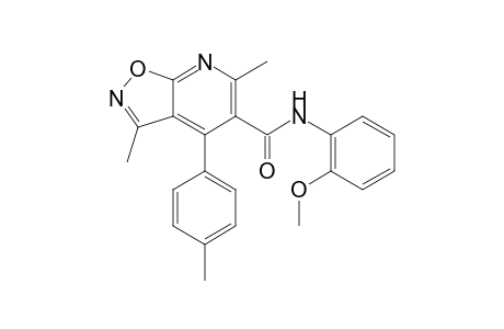 N-(2-Methoxyphenyl)-3,6-dimethyl-4-(4-methylphenyl)isoxazolo[5,4-b]pyridine-5-carboxamide