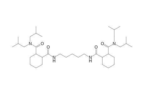 1-N-[5-[[2-[bis(2-methylpropyl)carbamoyl]cyclohexanecarbonyl]amino]pentyl]-2-N,2-N-bis(2-methylpropyl)cyclohexane-1,2-dicarboxamide