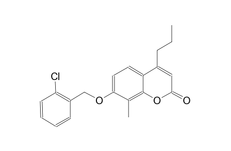 2H-1-benzopyran-2-one, 7-[(2-chlorophenyl)methoxy]-8-methyl-4-propyl-