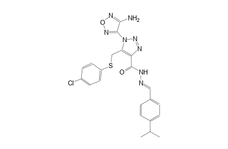 1-(4-amino-1,2,5-oxadiazol-3-yl)-5-{[(4-chlorophenyl)sulfanyl]methyl}-N'-[(E)-(4-isopropylphenyl)methylidene]-1H-1,2,3-triazole-4-carbohydrazide