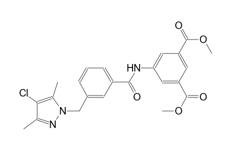 dimethyl 5-({3-[(4-chloro-3,5-dimethyl-1H-pyrazol-1-yl)methyl]benzoyl}amino)isophthalate