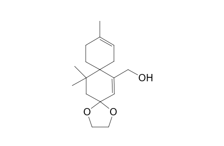 (11,14,14-trimethyl-1,4-dioxadispiro[4.2.5^{8}.2^{5}]pentadeca-6,10-dien-7-yl)methanol